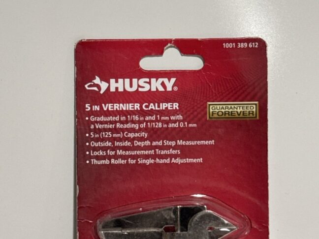 Husky 5-Inch Vernier Caliper – Precision Measuring Tool for Depth, Inside, and Outside Measurements - Image 5
